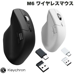 Keychron M6 ���C�����X�}�E�X �I�[���É��}�C�N���X�C�b�` �L�� / Bluetooth 5.1 / 2.4GHz ���C�����X�Ή� USB A / Type-C ���V�[�o�[�t�� �L�[�N���� (�}�E�X) �T�C�h�X�N���[���{�^������ �ő�26,000DPI 78g