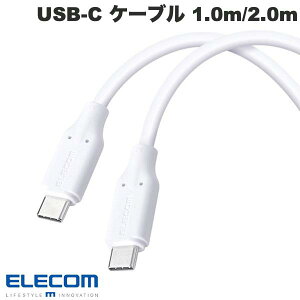 �G���R�� USB Type-C to USB Type-C�P�[�u�� �V���R�� �u���[�J�[���� PD�Ή� �ő�100W �z���C�g (USB C - USB C �P�[�u��) �^�C�vC C�^�C�v 21m / 2m