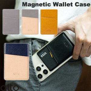 alto Leather Magnetic Wallet Case MagSafe�Ή� �J�[�h�z���_�[ �A���g (�J�[�h�P�[�X) �J�[�h���[ �{�v ���v