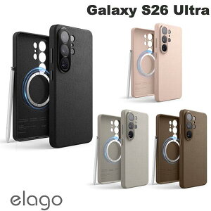 Galaxy S26Ultra �P�[�X �u���b�N ���U�[�� �}�O�l�b�g elago Galaxy S26 Ultra MAGNETIC LEATHER CASE �}�O�l�b�g���� ������v�P�[�X �G���S (�A���h���C�h�X�}�z�P�[�X�E�J�o�[)