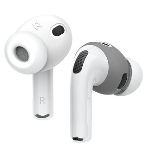 AirPodsPro3 �C���z���J�o�[ �V���R���J�o�[ �C���z���L���b�v elago AirPods Pro 3 EAR TIPS COVER �C���[�s�[�X Dark Grey/White 2�Z�b�g # EL_A3PCSSCET_DW �G���S �ɔ� ���������܂܏[�d�\
