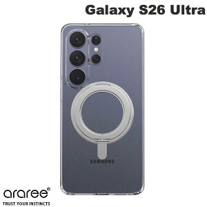 Galaxy S26Ultra �E���g�� �P�[�X �N���A�P�[�X ���� �����O�X�^���h araree Galaxy S26 Ultra DUPLE M STAND MagSafe�Ή� �N���A�P�[�X �N���A # AR28361S26U �A�����[ (�A���h���C�h�X�}�z�P�[�X�E�J�o�[)