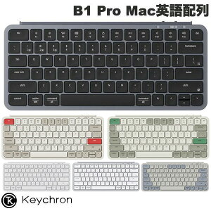 Keychron B1 Pro Mac�p��z�� �L�� / Bluetooth 5.2 / 2.4GHz ���C�����X ���Ή� �e���L�[���X �V�U�[�X�C�b�` �E���g���X���� ���C�����X�L�[�{�[�h �L�[�N���� (�L�[�{�[�h) ������� iPhone iPad �X�}�z �L