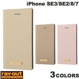 [ネコポス送料無料] Ray Out iPhone SE 第3世代 / SE 第2世代 / 8 / 7 耐衝撃 手帳型レザーケース TETRA サイドマグネット プレート付き レイアウト (スマホケース・カバー)