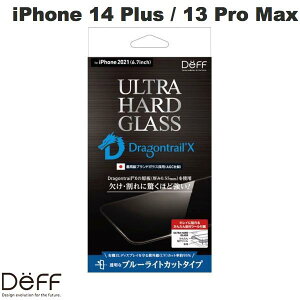 Deff iPhone 14 Plus / 13 Pro Max ULTRA GLASS Deagontrail-X u[CgJbg 0.55mm # DG-IP21LUB5F fB[t (X}zptیKXtB) AGC hSgC