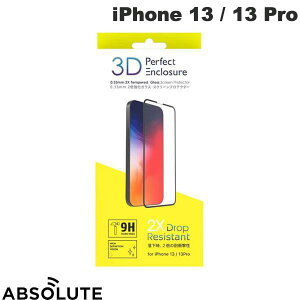 Absolute Technology iPhone 13 / 13 Pro 3D Perfect Enclosure ���E���h�G�b�W �K���X�t�B���� 0.33mm # AT3DIP2021-61 �A�u�\�����[�g �e�N�m���W�[ (�X�}�z�p�t���ی�K���X�t�B����)