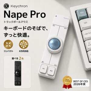 �m�y�V�����L���O1�ʊl���n�m8��28�������n�y�M�Y���[�h�E�W���p�������J���z Keychron Nape Pro Bluetooth 5.3 / 2.4 GHz / �L�� �g���b�N�{�[���}�E�X �z���C�g # NP-3 �L�[�N���� 8�����Ή� ���R�u�� �^
