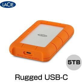 Lacie 5TB Rugged USB-C USB 3.1対応 耐衝撃 外付けHDD (ポータブル) # STFR5000800 ラシー (外付けHDD) Mac / iPad / Windows対応 [ 耐落下性 耐衝撃性 耐雨性 ]