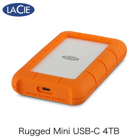 Lacie 4TB Rugged USB-C USB 3.1対応 耐衝撃 外付けHDD (ポータブル) # 2EUAPA ラシー (外付けHDD) Mac / iPad / Windows対応 [ 耐落下性 耐衝撃性 耐雨性 ]