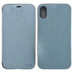PowerSupport iPhone X Ultrasuede Flip case �E���g���X�G�[�h �t���b�v�P�[�X (Sky) # PGK-92 �p���[�T�|�[�g (�X�}�z�P�[�X�E�J�o�[)