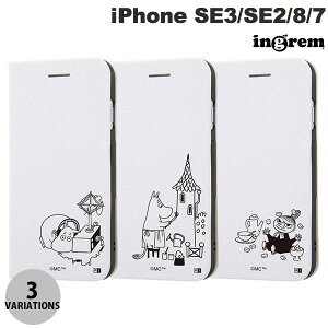 ingrem iPhone SE 第3世代 / SE 第2世代 / 8 / 7 ムーミン 手帳型ケース マグネットタイプ イングレム (スマホケース・カバー) キャラクター かわいい