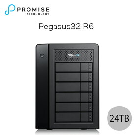 【スーパーSALE★2000円OFFクーポン対象】 Promise Pegasus32 R6 24TB (4TBx6) Thunderbolt 3 / USB 3.2 Gen2 対応 ストレージ 6ベイ ハードウェア RAID外付けハードディスク # F40P2R600000004 プロミス テクノロジー (ハードディスク)