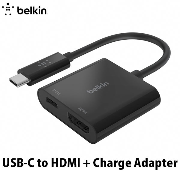 一つのUSB-CポートからHDMI映像出力と充電が同時に可能 ギフ_包装 創業29年のApple専門店 ネコポス発送 BELKIN USB-C to HDMI SALE + 60W ベルキン # アダプタ Type-C 変換アダプタ AVC002btBK USB PD対応