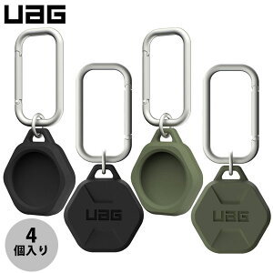 UAG AirTag ��2 / 1���� SCOUT �ϏՌ� �V���R���P�[�X 4����Z�b�g �u���b�Nx2 �I���[�ux2 # UAG-AITS4SET ���[�G�[�W�[ �L�[�z���_�[ �h�ƃ^�O