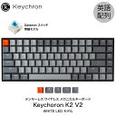【あす楽】 Keychron K2 V2 Mac英語配列 有線 / Bluetooth 5.1 ワイヤレス 両対応 テンキーレス Gateron 青軸 84キー …
