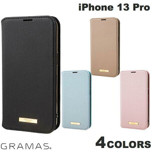�y�݌Ɍ���z�y�݌ɏ��������z GRAMAS COLORS iPhone 13 Pro Shrink PU Leather Book Case �O���}�X (�X�}�z�P�[�X�E�J�o�[) �V�������N���U�[