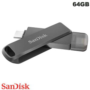SanDisk 64GB iXpand Flash Drive Luxe tbVhCu Lightning & USB Type-C COpbP[W # SDIX70N-064G TfBXN (tbV[)