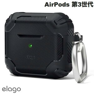 elago AirPods 3 SOLID ARMOR Black # EL_AP3CSSCDA_BK GS (Apple CzP[X)