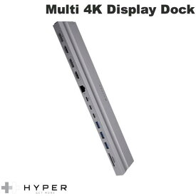 HYPER++ Multi 4K Display Dock 13ポート ドッキングステーション Displayport / HDMI / ギガビットイーサネット / USB Type-C / USB A / microSD / SDカードリーダー PD 100W対応 # HP-HD134 ハイパー (ドック・ハブ)