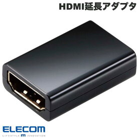 [ネコポス送料無料] ELECOM エレコム HDMI延長アダプター ストレート スリムタイプ ブラック # AD-HDAASS01BK エレコム (HDMIケーブル)