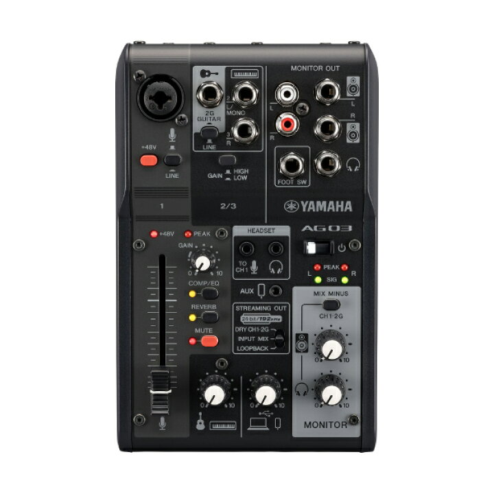 楽天市場】YAMAHA AG03MK2 3チャンネル ライブストリーミングミキサー  