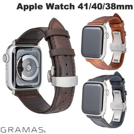 GRAMAS Apple Watch 41 / 40 / 38mm Museum-calf Genuine Leather Watchband グラマス (アップルウォッチ ベルト バンド) レザー レディース