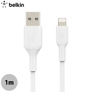BELKIN BoostCharge USB-A to Lightning MFiF PVCP[u 1m zCg # CAA001bt1MWH xL (CgjO USBP[u) iPhone