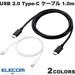 [lR|X] ELECOM GR USB 2.0 Type-C P[u Fؕi PDΉ 5Ao 100W RpNgRlN^ 1.0m (USB C - USB C P[u) iPhone