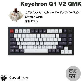 Keychron Q1 V2 QMK カーボンブラック Mac英語配列 有線 テンキーレス ホットスワップ Gateron G Pro 茶軸 81キー RGBライト カスタムメカニカルキーボード ノブバージョン # Q1-M3-US キークロン (キーボード) US配列