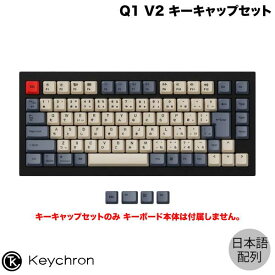 Keychron Q1 V2 日本語配列用 OEM Dye-Sub PBTキーキャップセット カーボン # JM-7 キークロン (キーボード アクセサリ)
