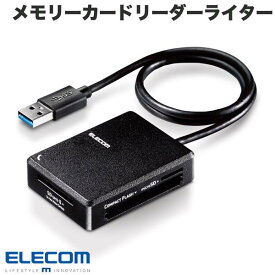 [ネコポス送料無料] ELECOM エレコム メモリリーダライタ 超高速タイプ USB3.0対応 ケーブル50cm SD+microSD+MS+CF対応 ブラック # MR3-C402BK エレコム (カードリーダー)