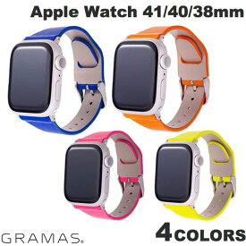 [ネコポス送料無料] GRAMAS Apple Watch 41 / 40 / 38mm COLORS "Baby Neon" Genuine Leather Watchband グラマス (アップルウォッチ ベルト バンド) レザー レディース