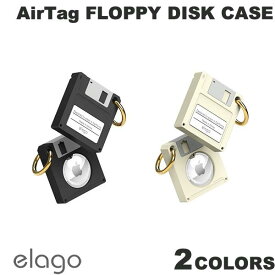 [ネコポス送料無料] elago AirTag FLOPPY DISK シリコンケース エラゴ (AirTag エアタグ ホルダー カバー)