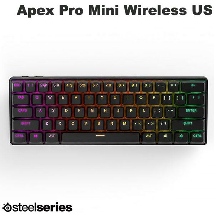 楽天市場】SteelSeries Apex Pro Mini Wireless US 英語配列 61キー 