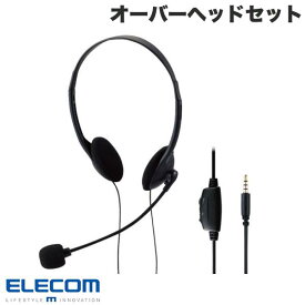 ELECOM エレコム 有線ヘッドセット 両耳オーバーヘッド 小型 4極 1.8m ブラック # HS-HP01STBK エレコム (ヘッドセット)