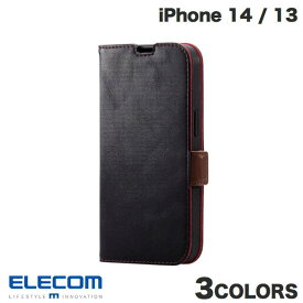 [ネコポス送料無料] ELECOM エレコム iPhone 14 / 13 ソフトレザーケース 磁石付 耐衝撃 ステッチ (スマホケース・カバー)