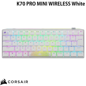 yBF300~OFFN[|Ώہz Corsair K70 PRO MINI WIRELESS Bluetooth / 2.4GHz CX / L Ή {z Ji eL[X CHERRY MX SPEED JjJ Q[~OL[{[h White # CH-9189114-JP 