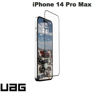 UAG iPhone 14 Pro Max SCREEN SHIELD PLUS ��d�����K���X�t�B���� Clear Black 0.5mm # UAG-IPH22LB-SPPLSBK ���[�G�[�W�[ (�X�}�z�p�t���ی�K���X�t�B����)
