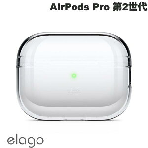 elago AirPods Pro 2 CLEAR BASIC CASE Clear # EL_A2PCSTPBR_CL GS (Apple CzP[X)