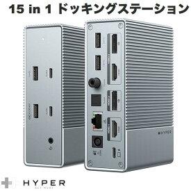 HYPER++ HyperDrive GEN2 15 in 1 USB-C ドッキングステーションPD対応 150W DCアダプタ付き # HP-HDG215 ハイパー (ドック・ハブ)