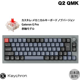 Keychron Q2 QMK シルバーグレー Mac日本語配列 有線 テンキーレス ホットスワップ Gateron G Pro 赤軸 70キー RGBライト カスタムメカニカルキーボード ノブバージョン # Q2-N1-JIS キークロン (キーボード) JIS配列