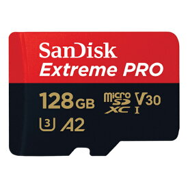 [ネコポス送料無料] SanDisk 128GB Micro SDXC Extreme Pro UHS-I V30 海外パッケージ R=200/W=90 4K A2対応 アダプタ付き # SDSQXCD-128G-GN6MA サンディスク (メモリーカード)