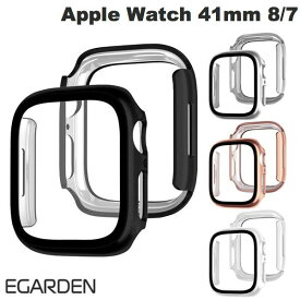 [ネコポス送料無料] EGARDEN Apple Watch 41mm Series 8 / 7 ガラスフィルム一体型ケース エガーデン (アップルウォッチケース カバー) 全面保護 レディース