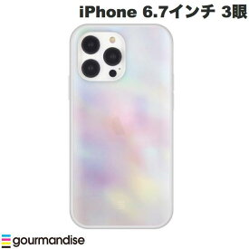 [ネコポス送料無料] gourmandise iPhone 14 Pro Max / 13 Pro Max / 12 Pro Max 耐衝撃ケース IIIIfi+ (イーフィット) CLEAR PREMIUM オーロラ # IFT-128AUR グルマンディーズ (スマホケース・カバー)