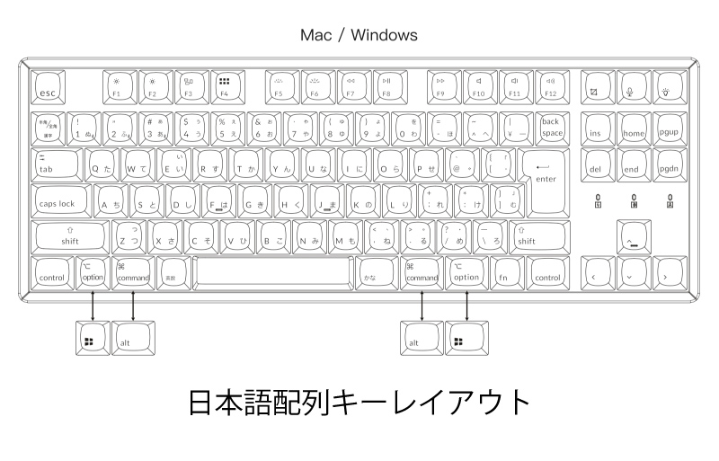 Keychronキークロン K8 Pro 日本語配列 赤軸 + 純正パームレスト - PC