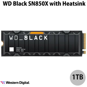 Western Digital 1TB WD_Black SN850X NVMe SSD With Heatsink PCIe Gen4 x4 # WDS100T2XHE EGX^fW^ (SSD) Q[p