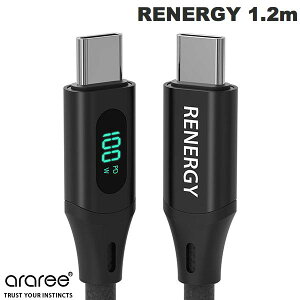 araree RENERGY PDΉ LEDfW^fBXvXt100W Type-C to C P[u 1.2m # AR25018 A[ (USB C - USB C P[u) iPhone
