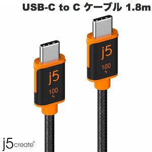 [lR|X] j5 create USB-C to C [d ʐMP[u 100W PDΉ 1.8m # JUCX25L18 WFCt@CuNGCg (USB C - USB C P[u) iPhone
