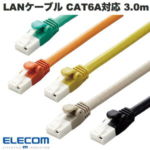 ELECOM GR LANP[u CAT6AΉ EU RoHSwߏ ܐ܂h~ ȈՃpbP[Wdl 3.0m (P[u)