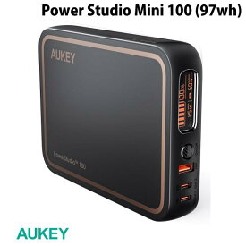 AUKEY ポータブル電源 Power Studio Mini 100 (97wh) 27000mAh PD3.0 / QC3.0 対応 USB A / Type-C / ACポート搭載 ブラック # PS-RE01-BK オーキー (ポータブル電源・バッテリー)